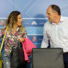 Aceves y Jiménez antes de comenzar su intervención.-ICAL