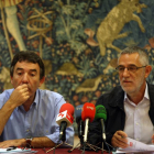 Los secretarios regionales de UGT y CCOO, Agustín Prieto y Ángel Hernández, hacen una radiografía de la situación económica de Castilla y León-Ical
