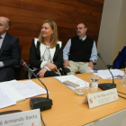 (I a D): El director general de Presupuestos y Estadística de la Junta, Jose Armando Baeta; la consejera de Economía y Hacienda y Educación, Pilar del Olmo; el consejero de Educación, Fernando Rey; y la alcaldesa de Ponferrada, Gloria Fernández Merayo, du-Ical