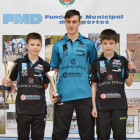 Berzosa, Vedriel y Colina posan con sus trofeos.-ECB