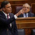 edro Sánchez, durante el pleno del Congreso.-JOSE LUIS ROCA