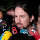Pablo Iglesias, a su salida de la prisión de Lledoners el 19 de octubre.-SUSANNA SÁEZ (EFE)