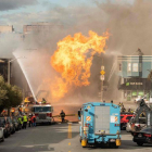 Un incedio en un suburbio de San Francisco, California, por una explosón de gas.-AFP
