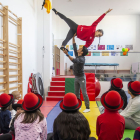 Integrantes de la Escuela de Circo, durante su actuación. ICAL