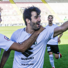 Chevi celebra el gol que consiguió ante el Celta de Vigo B.-SANTI OTERO