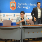 Gloria Bañeres (Ciudadanos), Raúl Salinero (Imagina), Daniel de la Rosa (PSOE) y Silvia Álvarez de Eulate, ayer, en rueda de prensa.-ISRAEL L. MURILLO