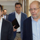 El secretario regional del PSOE, Luis Tudanca, y el vicepresidente de la Junta de Castilla y León, Francisco Igea. / ICAL