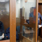 Escena del juicio a Kokorin y Mamaev celebrado en Moscú en noviembre del 2018.-
