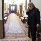 El portavoz de ERC en el Congreso, Joan Tardà,  a su llegada a la Junta de Portavoces esta manana en el Congreso de los Diputados.-CHEMA MOYA