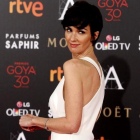 Paz Vega, el año pasado, en la alfombra roja de los Premios Goya.-JUAN MANUEL PRATS