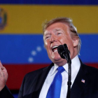 El presidente estadounidense vinculó en su discurso lo que ocurre en Venezuela, un país hecho una ruina por la desacreditada ideología socialista.-REUTERS