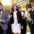 Inés Arrimadas, este martes en el Parlament.-AFP / JOSEP LAGO
