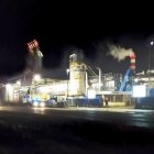 La Policía desplazó anoche dos patrullas a la fábrica-