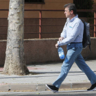Gonzalo Arconada antes de entrar a la reunión con la directiva el pasado lunes.-RAÚL G. OCHOA
