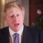 El primer ministro británico, Boris Johnson, en su discurso de Navidad.-AFP