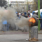 Imagen de la entrada de la fábrica ayer por la mañana.-ICAL