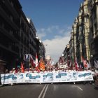 Ganaderos del sector lácteo a su llegada a Atocha-El Mundo