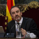 El presidente del tribunal del procés, Manuel Marchena, en la sesión de este miércoles, en la que el juicio ha quedado visto para sentencia.-EFE / EMILIO NARANJO