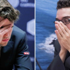 El cara a cara de Carlsen y Caruana en el Mundial de Londres.-