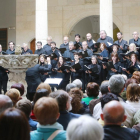 El Coro Universitario, durante su concierto de fin de curso el pasado mes de junio en el Museo de Burgos.-Raúl Ochoa
