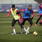 Neymar y Kylian Mbappé, este jueves, en París.-TWITTER / PSG