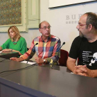 Los represententes de las asociaciones que trabajan con este colectivo comparecieron ayer para presentar la marcha del Día del Refugiado.-R. OCHOA