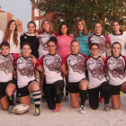Las componentes del CD Pingüinos posan antes de un entrenamiento.-CD PINGÜINOS