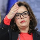 La vicepresidenta, Soraya Saénz de Santamaría, este viernes en la rueda de prensa posterior al Consejo de Ministros.-EFE / EMILIO NARANJO