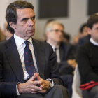 Aznar, en la sede de la FAES-MIGUEL LORENZO