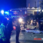 Los servicios sanitarios asisten a los heridos en la discoteca de Corinaldo (Italia).-ANCONA TODAY