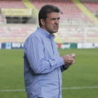 Gonzalo Arconada durante un encuentro disputado en El Plantío por el Burgos CF.-RAÚL G. OCHOA