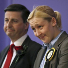 Mhairi Black, sonriendo tras conocer su victoria.-Foto:   David Cheskin / AP / DAVID CHESKIN