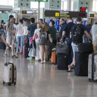 Colas en el aeropuerto de El Prat, en una imagen de archivo.-JOSEP GARCIA