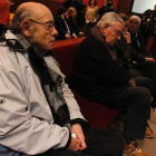 Felix Millet, Jordi y Gemma Montull y Daniel Osàcar en la vista por las medidas cautelares.-JOAN PUIG