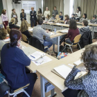 Un momento de la presentación de la Escuela de Investigadores, ayer, en la Facultad de Educación.-SANTI OTERO