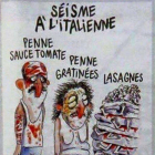 La viñeta de 'Charlie Hebdo' sobre el terremoto de Italia.-EL PERIÓDICO