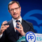 Javier Maroto, en la rueda de prensa de este lunes en la sede de Génova.-EFE / LUCA PIERGIOVANNI