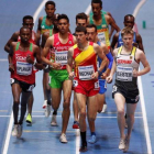 Adel Mechaal, en la final de 3.000 metros en Birmingham.-REUTERS/ JOHN SIBLEY