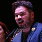 Gabriel Rufian, durante la noche electoral.-ELISENDA ROSANAS (ACN)