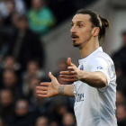 Zlatan Ibrahimovic, tras caer derrotado ante el Girondins de Burdeos.-Foto: NICOLAS TUCAT / AFP