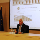 El presidente del TSJCyL, José Luis Concepción, presentó en el Palacio de Justicia de Burgos el vídeo institucional “Jueces de Castilla y León”. ECB