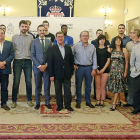 Una representación del San Pablo Inmobiliaria fue recibida ayer en la Diputación Provincial-Raúl G. Ochoa