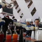 El presidente del Gobierno, Mariano Rajoy, ha inaugurado esta mañana la feria tecnológica digital FICOD 2015.-AGUSTÍN CATALÁN