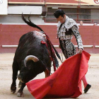 El torero local puso de su parte y llegó a los tendidos con su actuación ayer en Aranda.-ECB