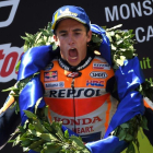 Marc Márquez (Repsol Honda) gana con autoridad el GP de Catalunya y suma la cuarta victoria de la temporada.-AFP