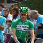 Barbero en la salida de la última etapa de la Vuelta a Burgos.-RICARDO ORDÓÑEZ