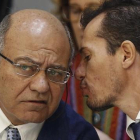 Díaz Ferrán, al inicio de la vista oral en la Audiencia Nacional que se ha suspendido debido a que sus audífonos están rotos.-EFE / PACO CAMPOS / POOL