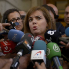 La vicepresidenta del Gobierno, Soraya Sáenz de Santamaría, en el Congreso de los Diputados.-Bernardo Díaz