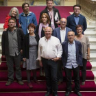 Foto de grupo en el Parlament de los once diputados electos de Catalunya Sí que es Pot.-CARLOS MONTAÑÉS