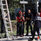 Dotaciones de bomberos voluntarios de distintas localidades realizan ejercicios formativos.-ECB